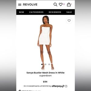 Revolve Mesh Dress White Size M